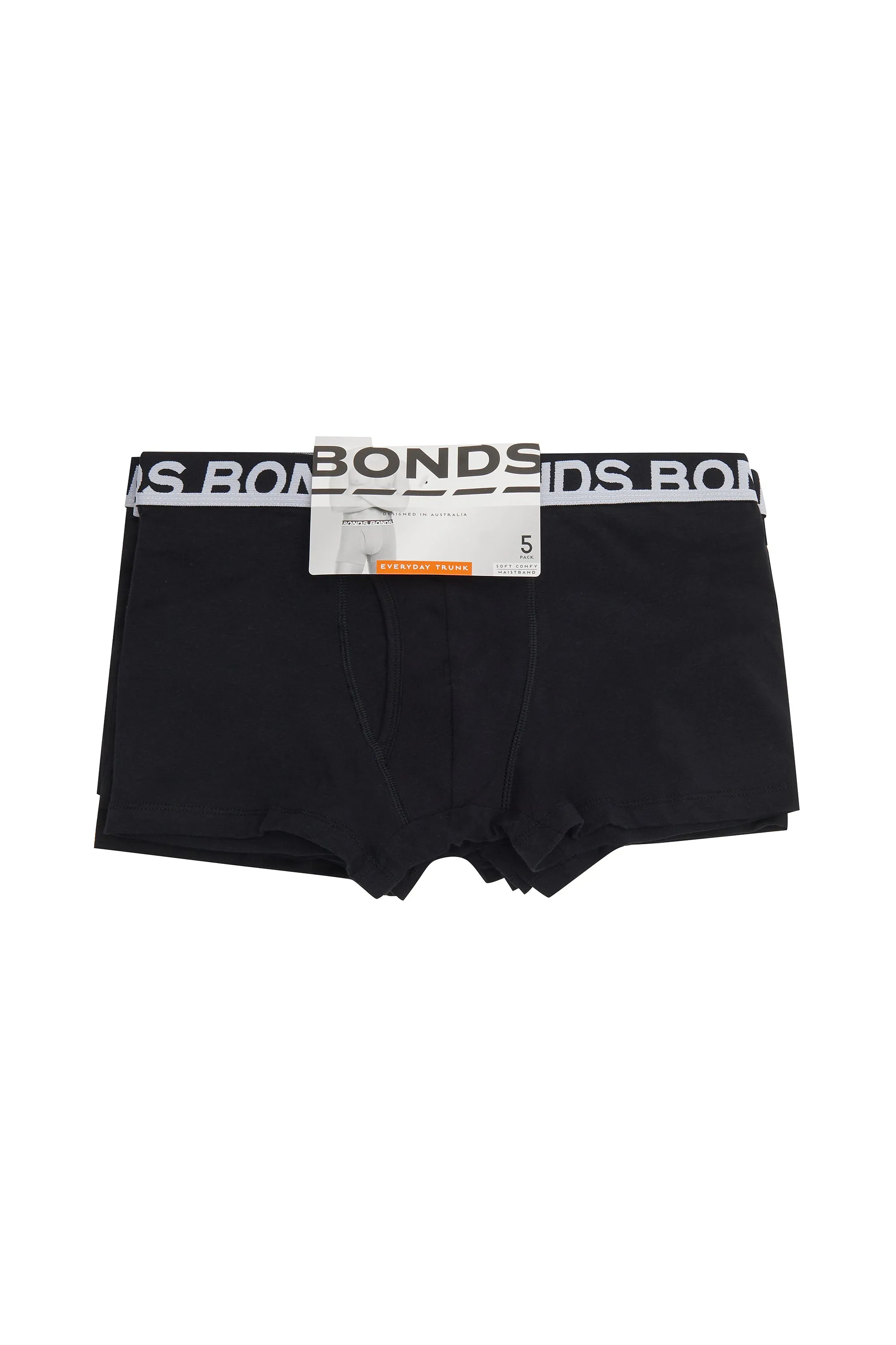 20 X Bonds Mens Everyday Trunks Underwear Black