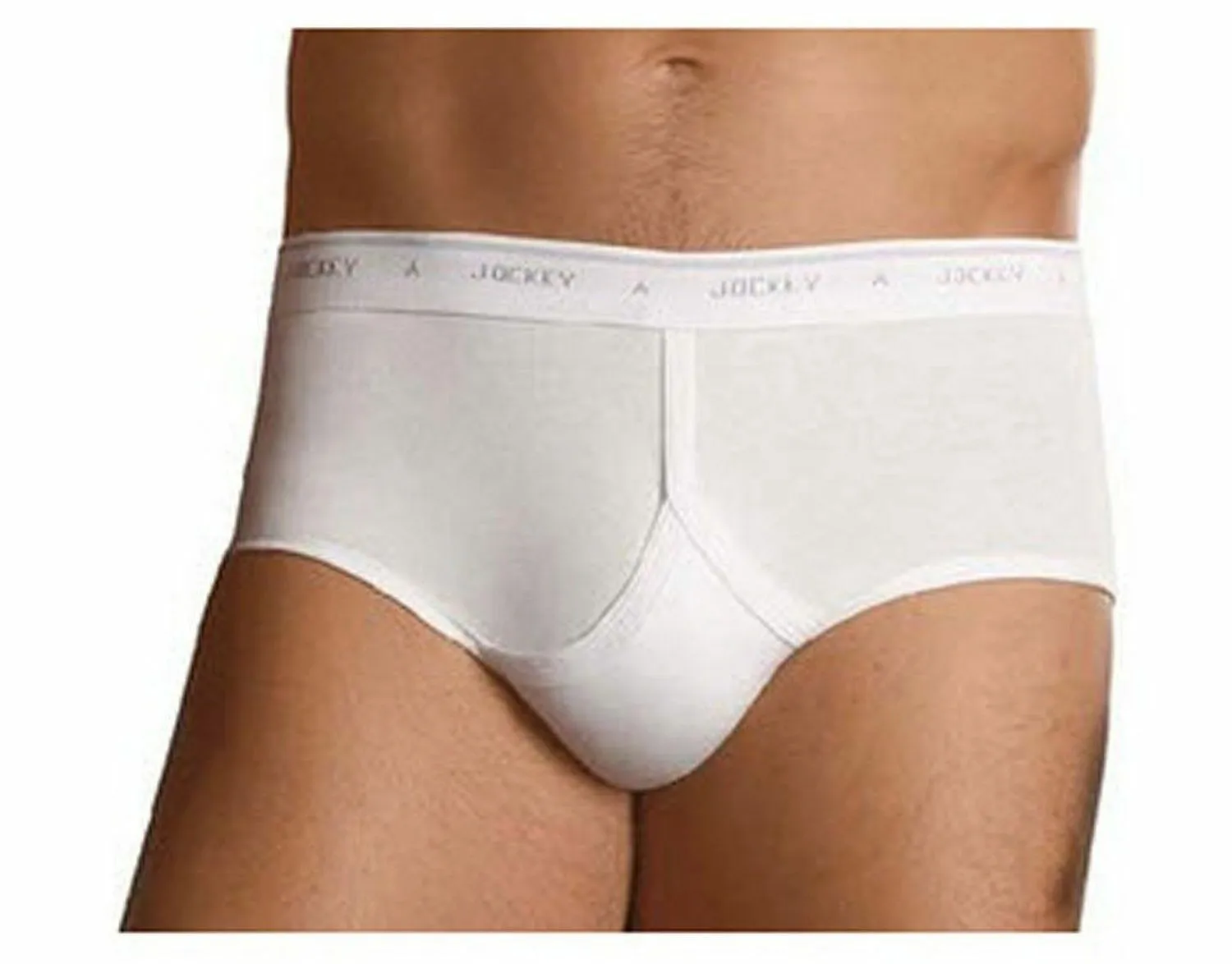 3 Pairs Jockey White Y-Front Mens Underwear Briefs Plus Size 28 30 32 34 36 38 40