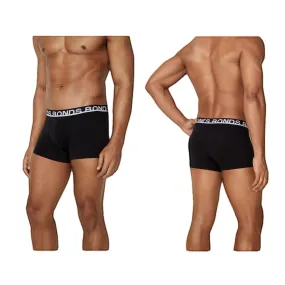 4 x Bonds Everyday Trunks - Mens Underwear Black Shorts Boxers Briefs Jocks