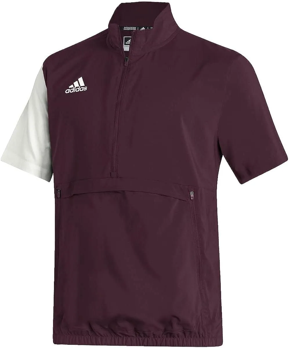 Adidas Stadium Quarter Zip Woven Men's Short Sleeve Pullover