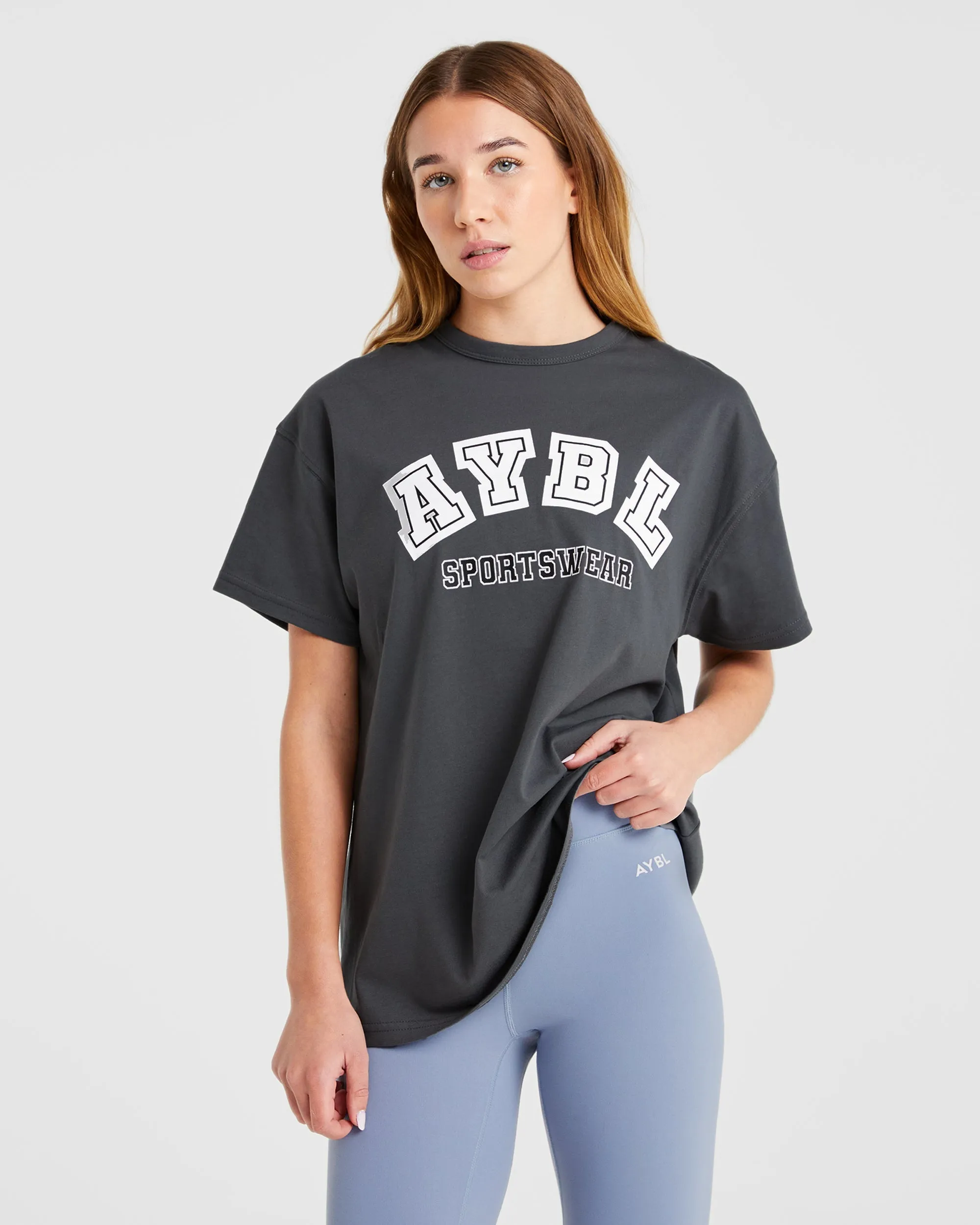 AYBL Sports Oversized T Shirt - Charcoal