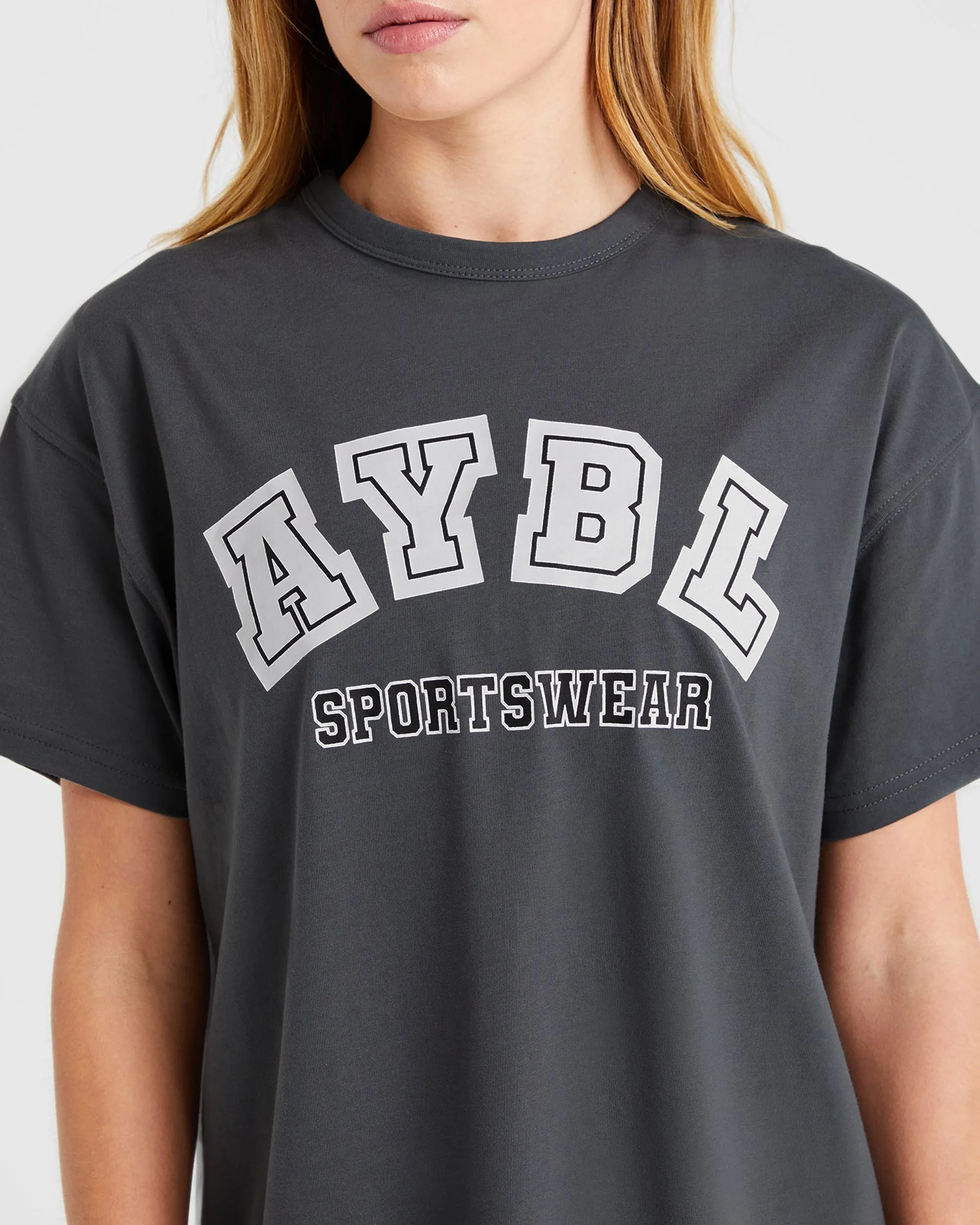 AYBL Sports Oversized T Shirt - Charcoal