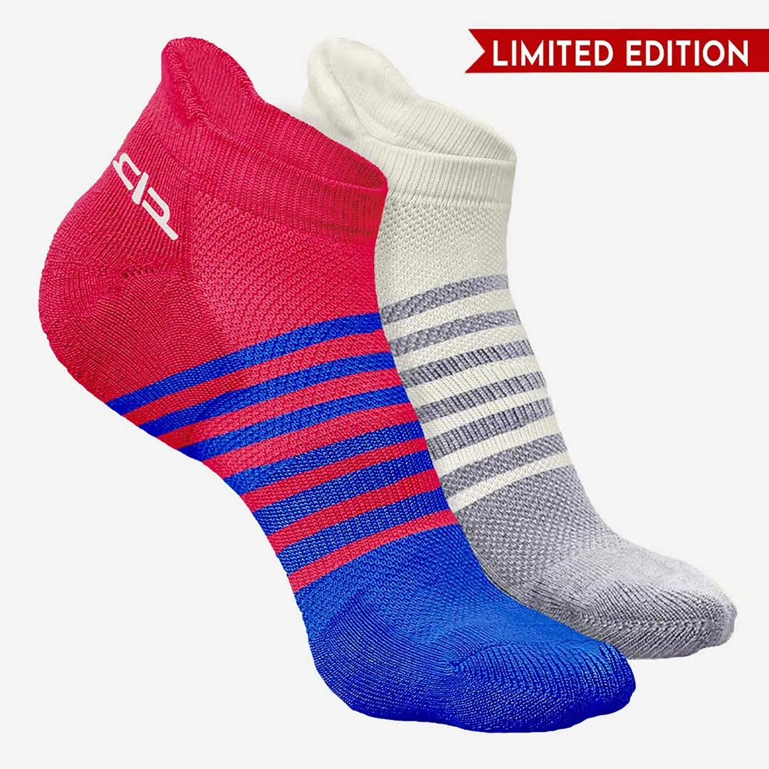 Bamboo Men Ankle Socks (Striped) - 2 Pairs