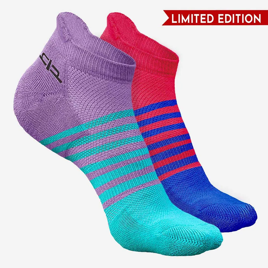 Bamboo Men Ankle Socks (Striped) - 2 Pairs