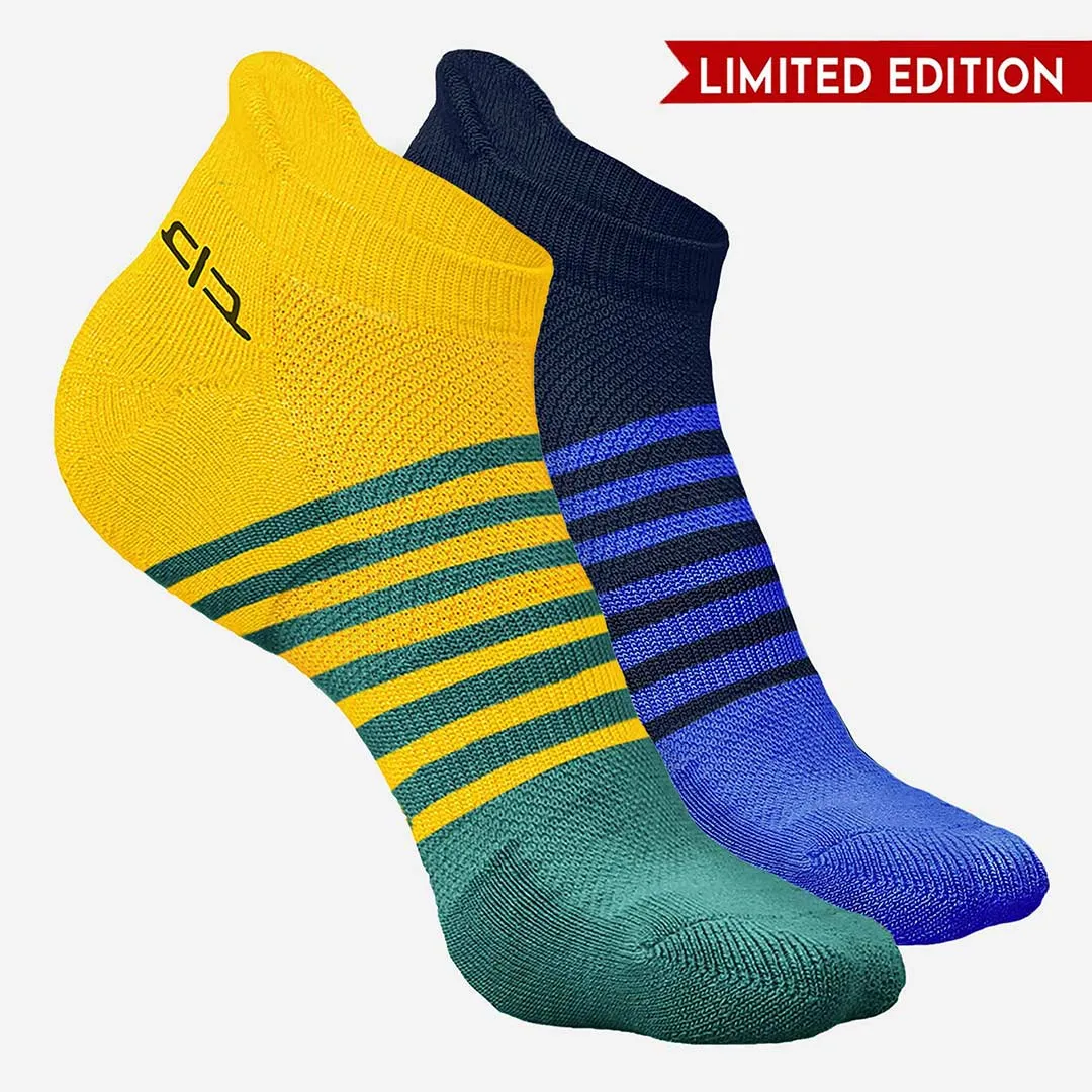 Bamboo Men Ankle Socks (Striped) - 2 Pairs