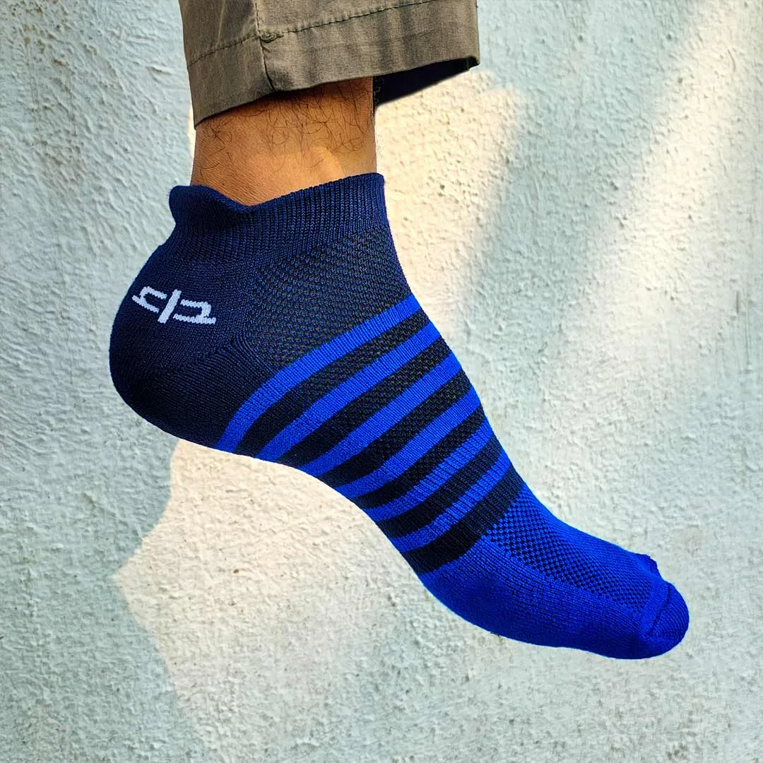 Bamboo Men Ankle Socks (Striped) - 2 Pairs