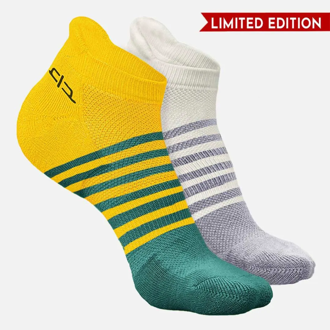 Bamboo Men Ankle Socks (Striped) - 2 Pairs