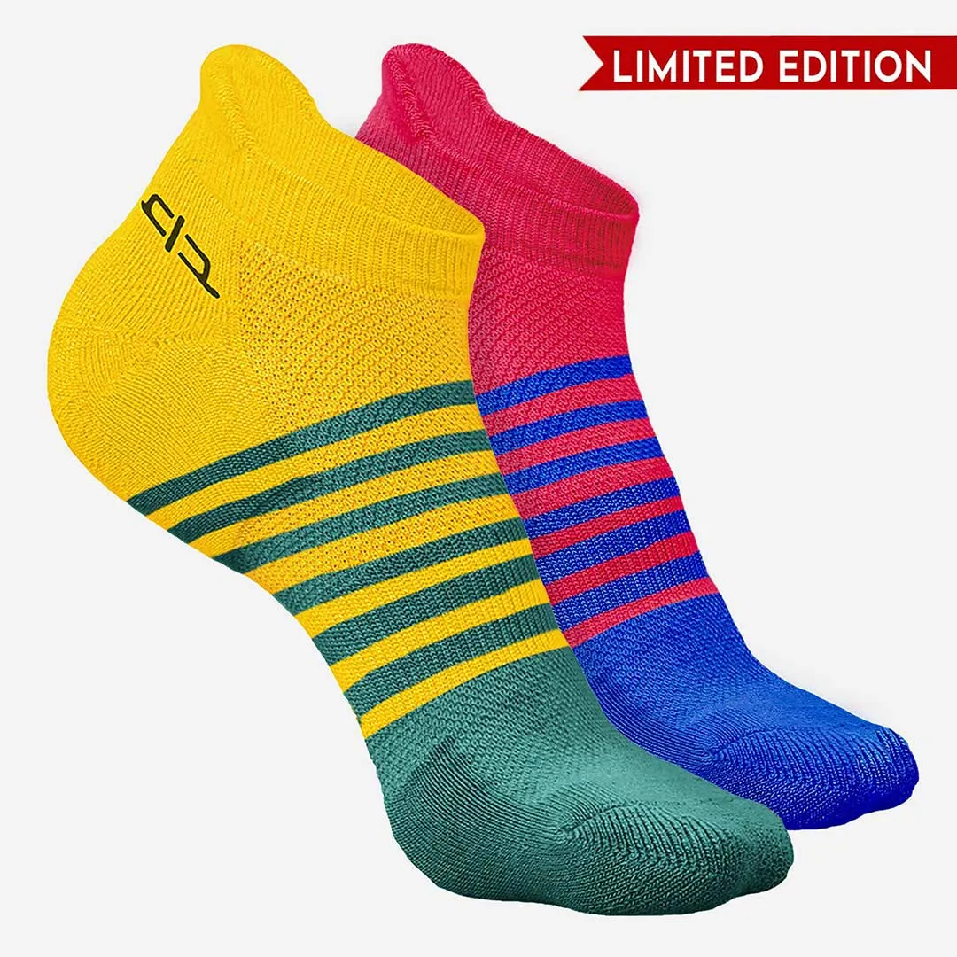 Bamboo Men Ankle Socks (Striped) - 2 Pairs