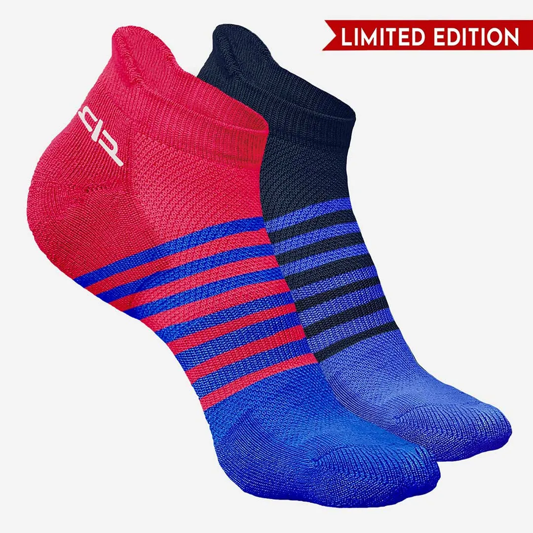 Bamboo Men Ankle Socks (Striped) - 2 Pairs