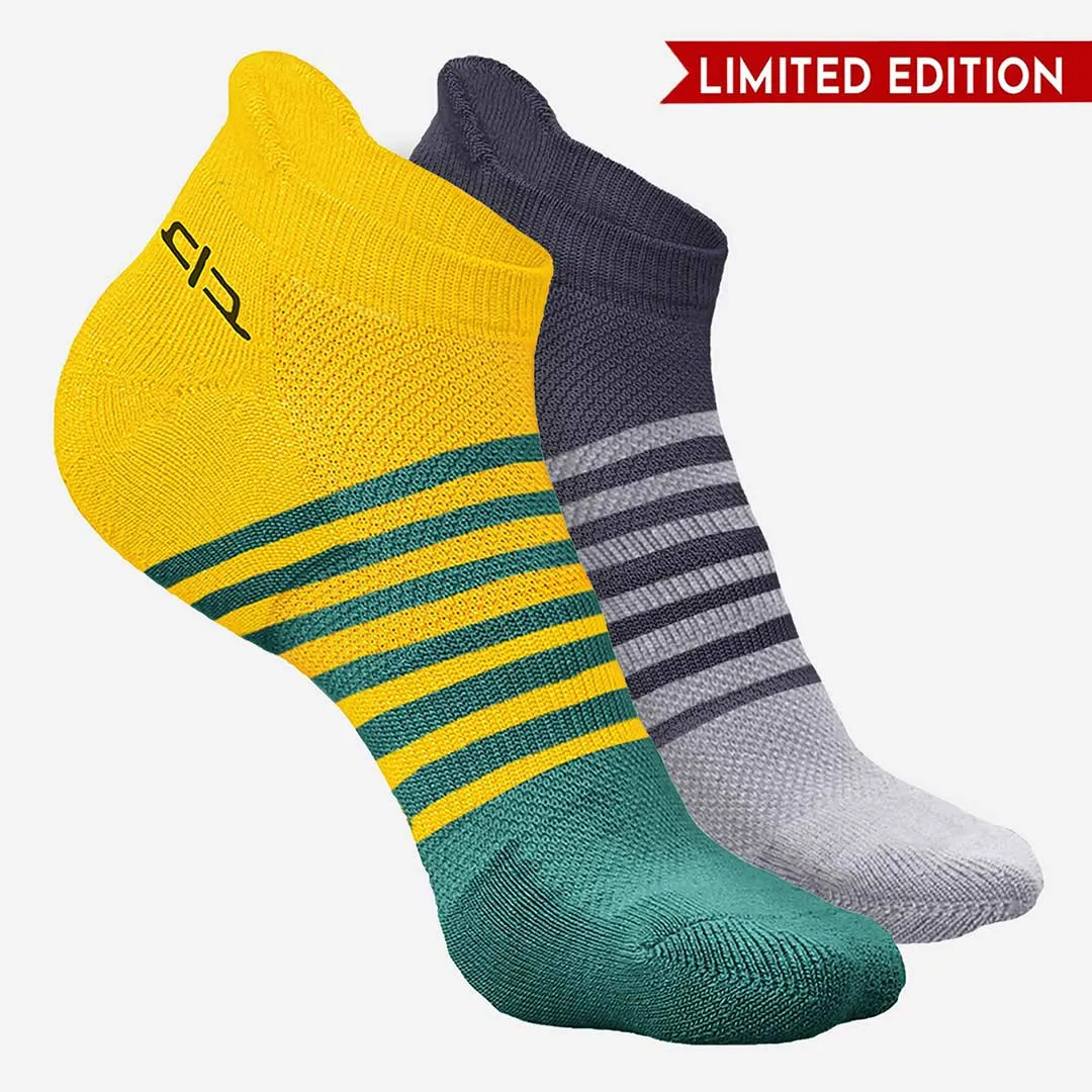 Bamboo Men Ankle Socks (Striped) - 2 Pairs