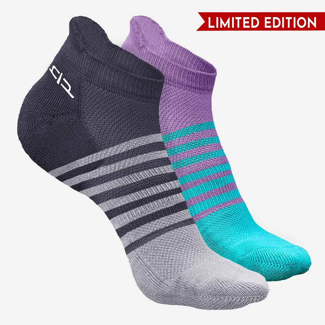 Bamboo Men Ankle Socks (Striped) - 2 Pairs