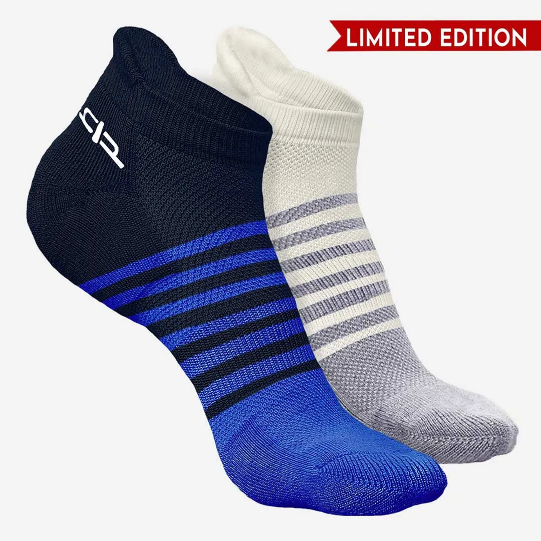 Bamboo Men Ankle Socks (Striped) - 2 Pairs