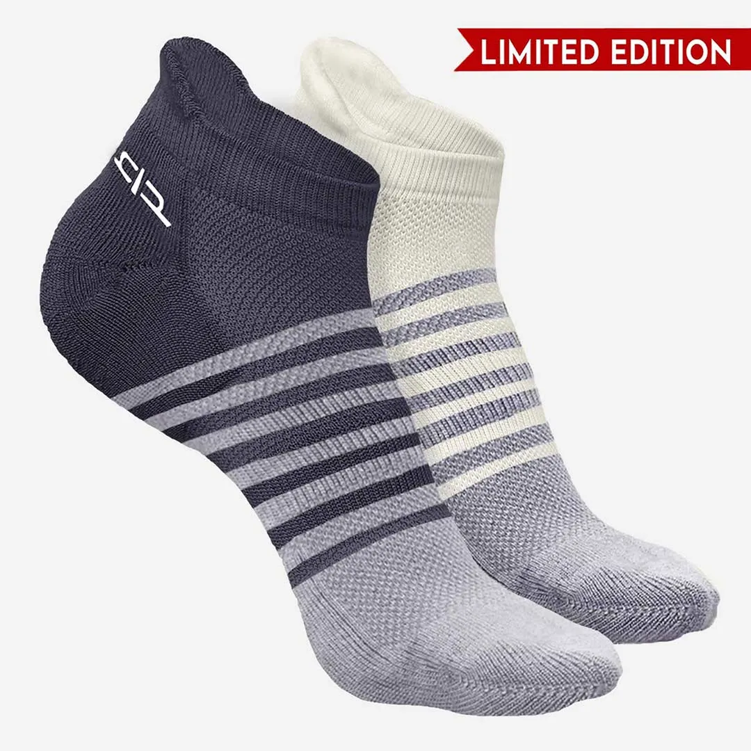 Bamboo Men Ankle Socks (Striped) - 2 Pairs