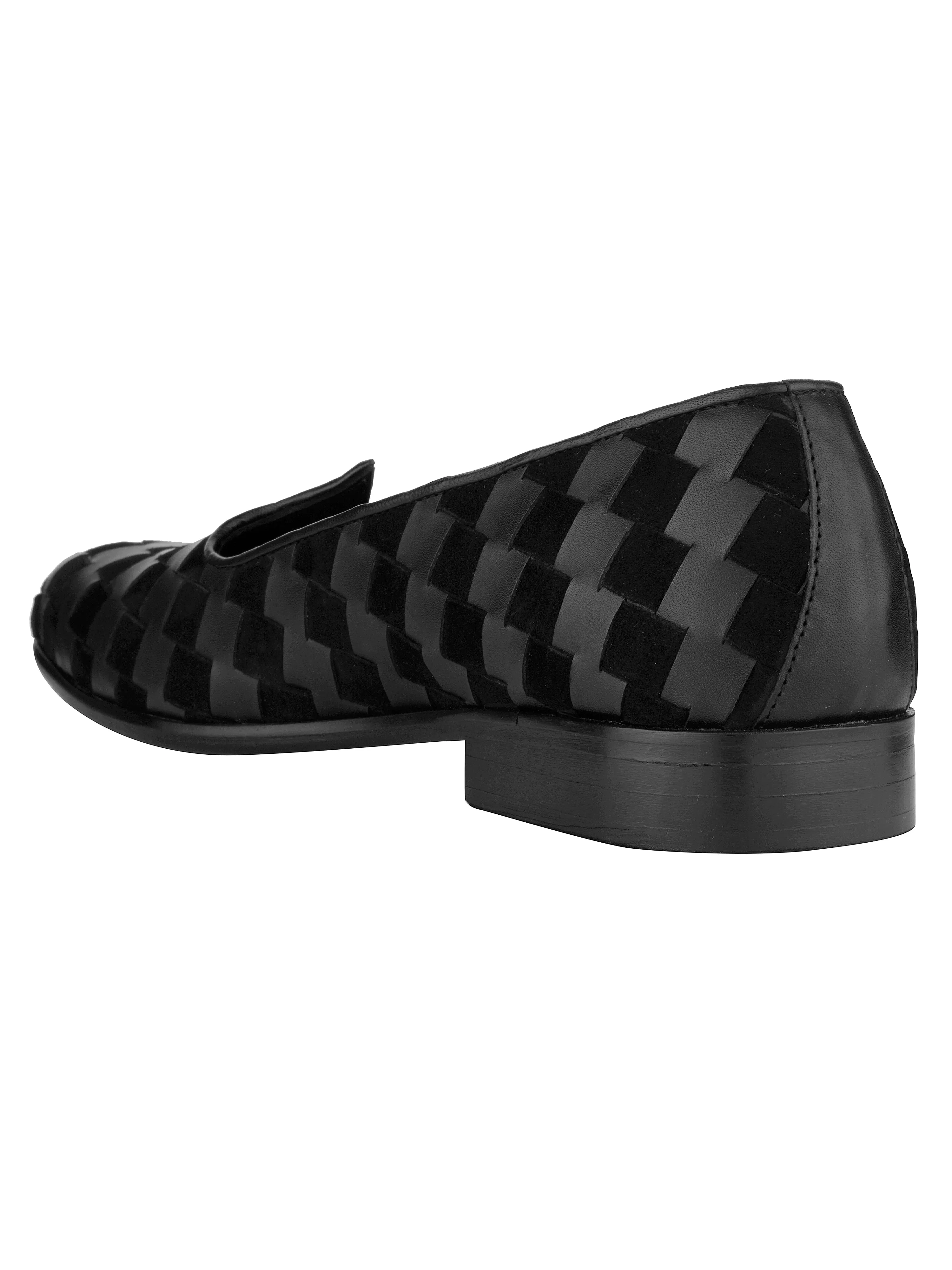 Black Weave Mojris For Men