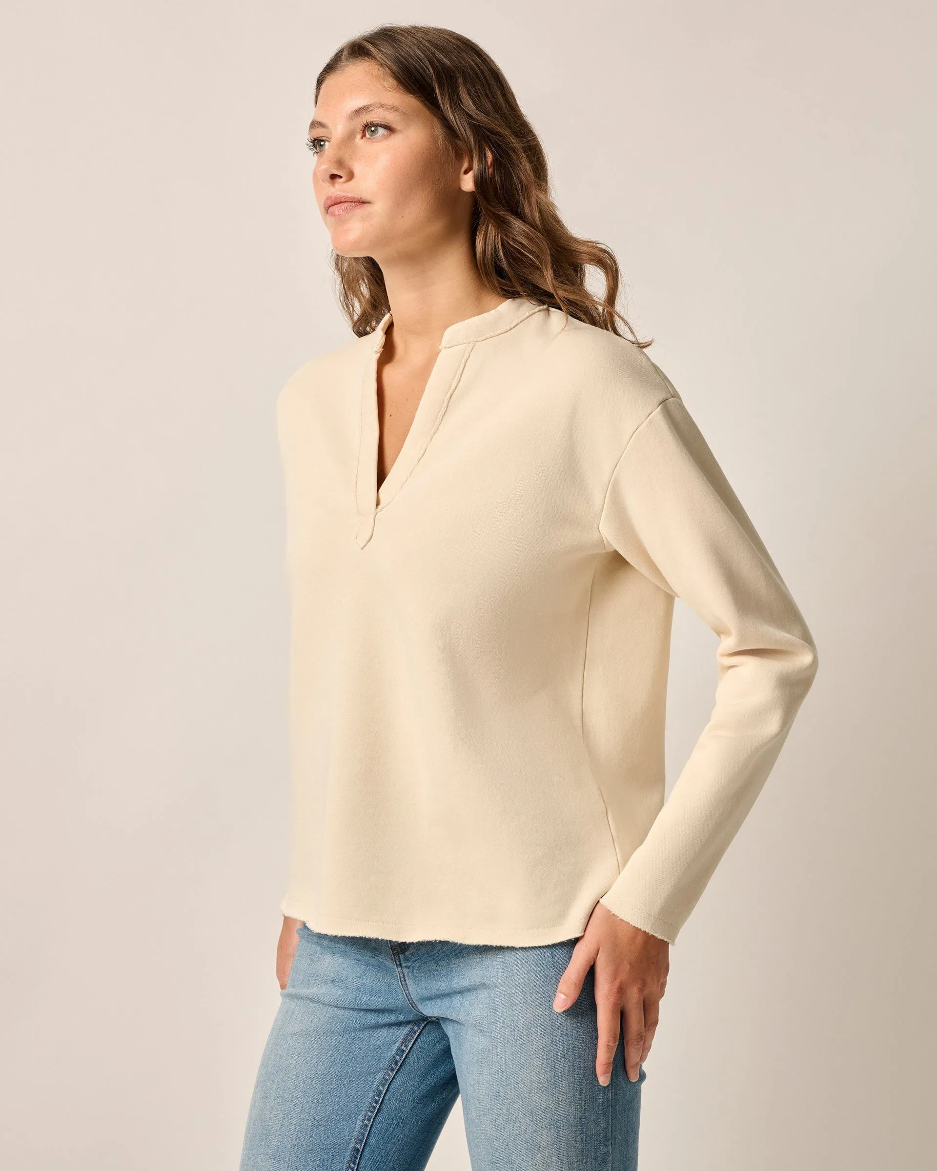 Camilla V-Neck Cotton Blend Pullover