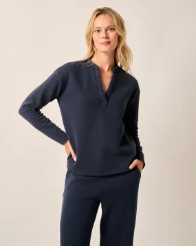 Camilla V-Neck Cotton Blend Pullover