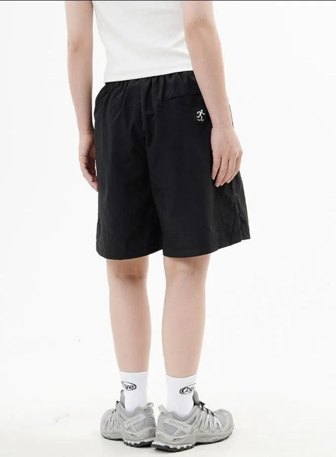 Drawstring Skate Embroidery Sports Shorts