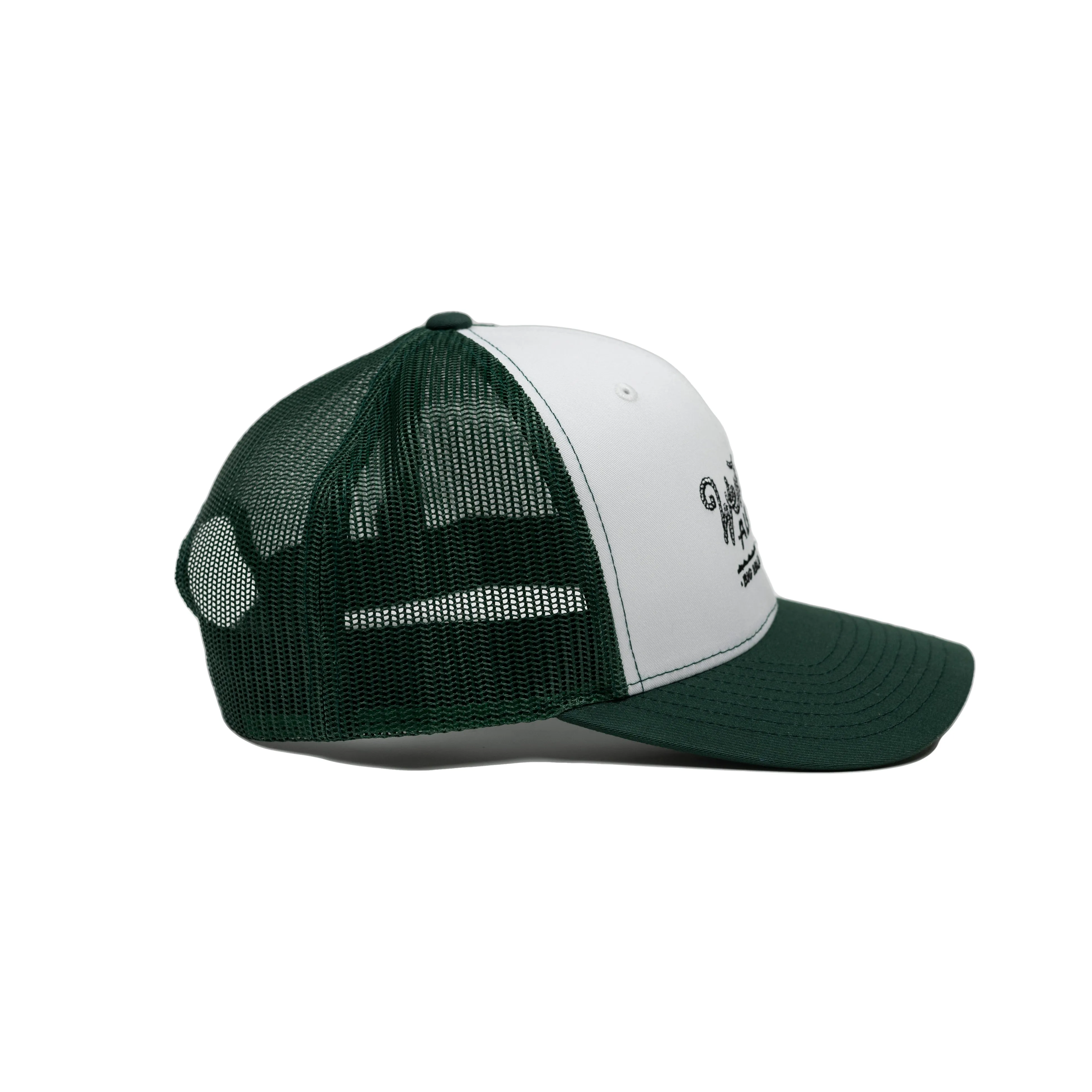 Embroidered Sunrise Snapback Green White