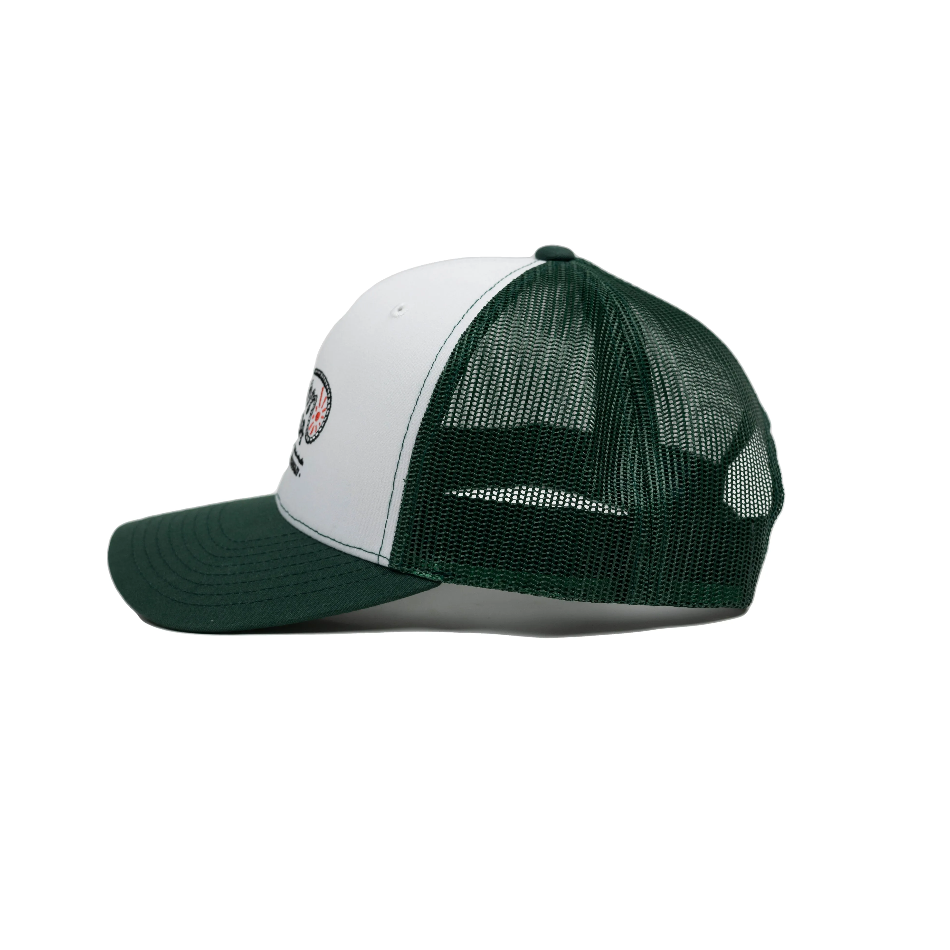 Embroidered Sunrise Snapback Green White