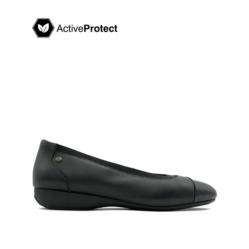 Gemma Slip On TC Women's Shoes - Black Leather