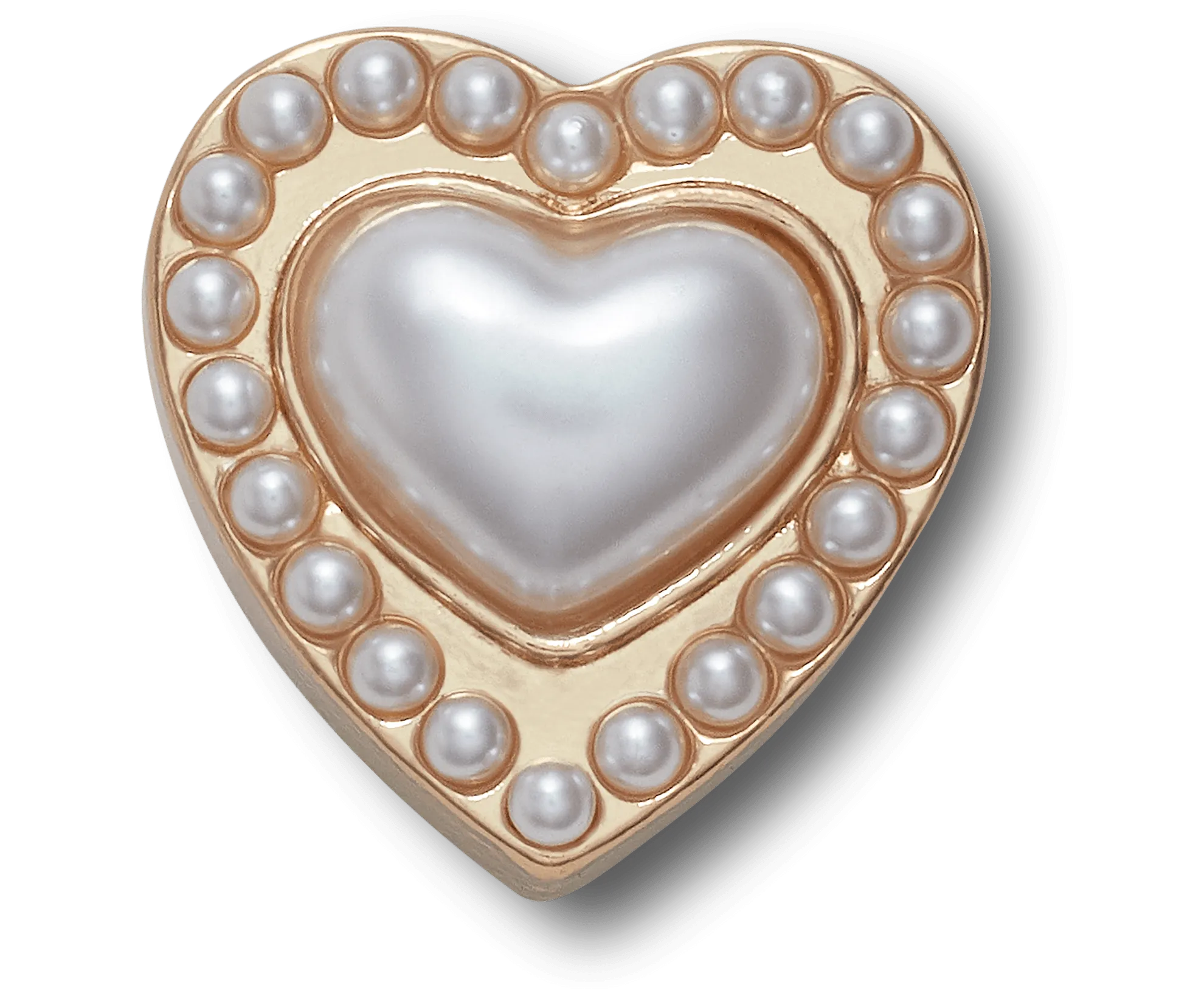 Gold Pearl Heart