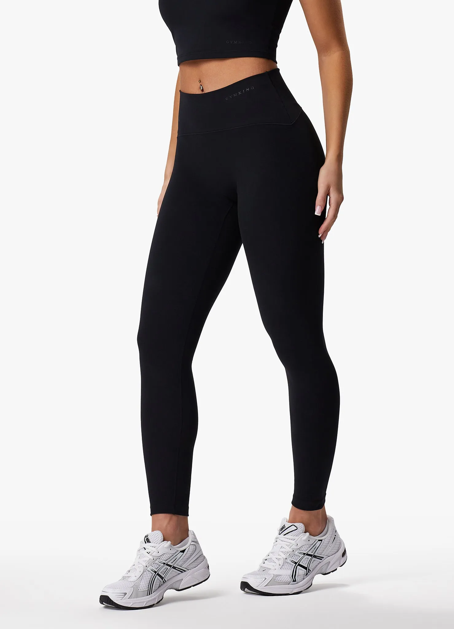 Gym King Peach Luxe Legging - Black Luxe