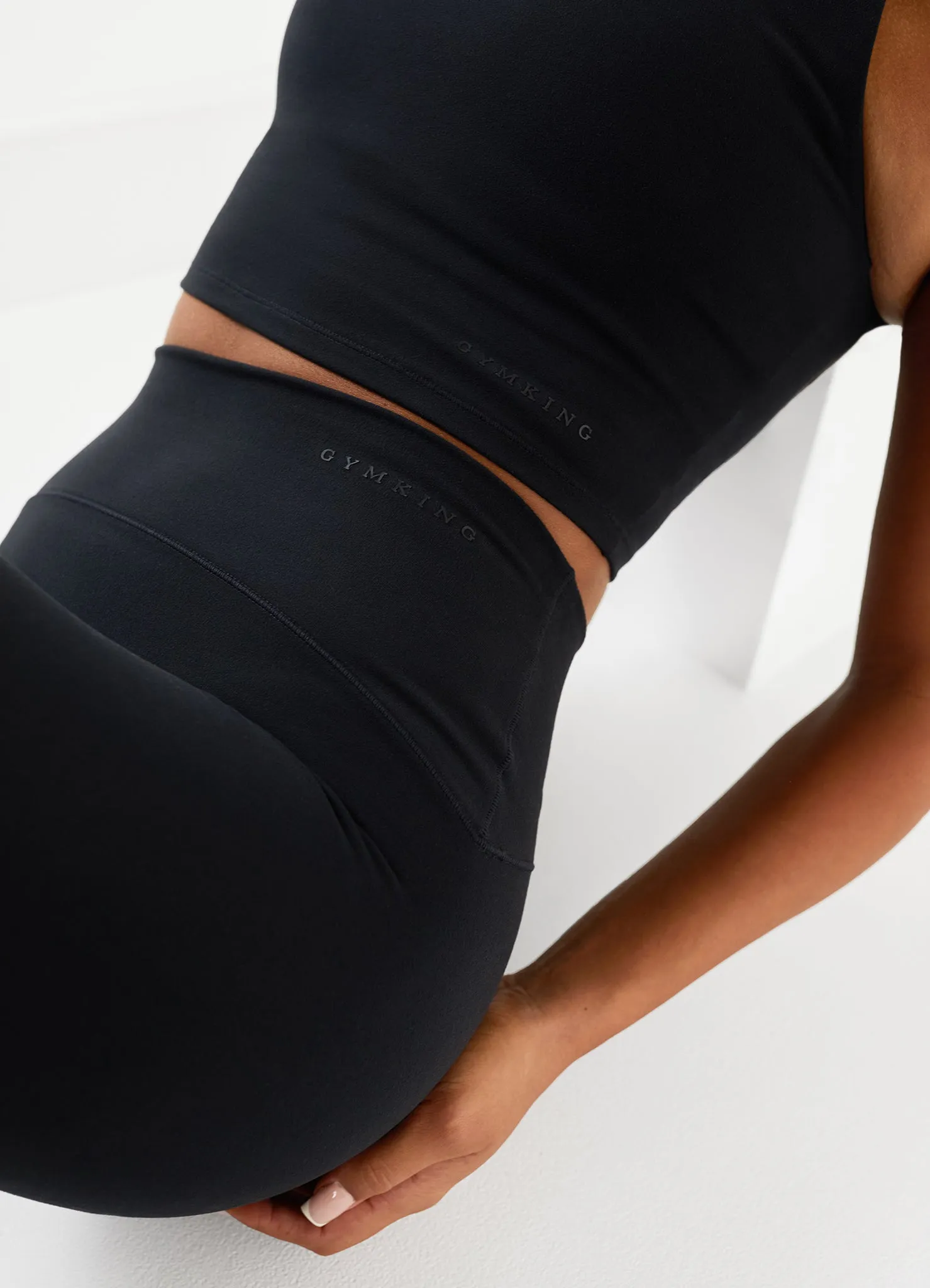 Gym King Peach Luxe Legging - Black Luxe