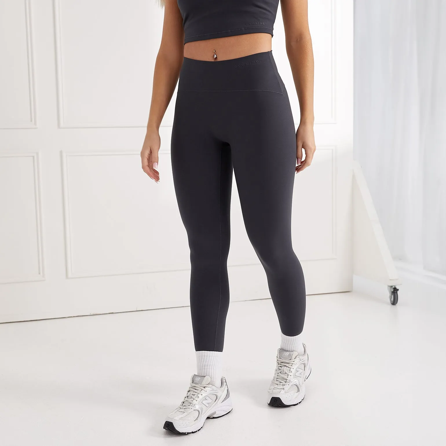 Gym King Peach Luxe Legging - Pewter Luxe