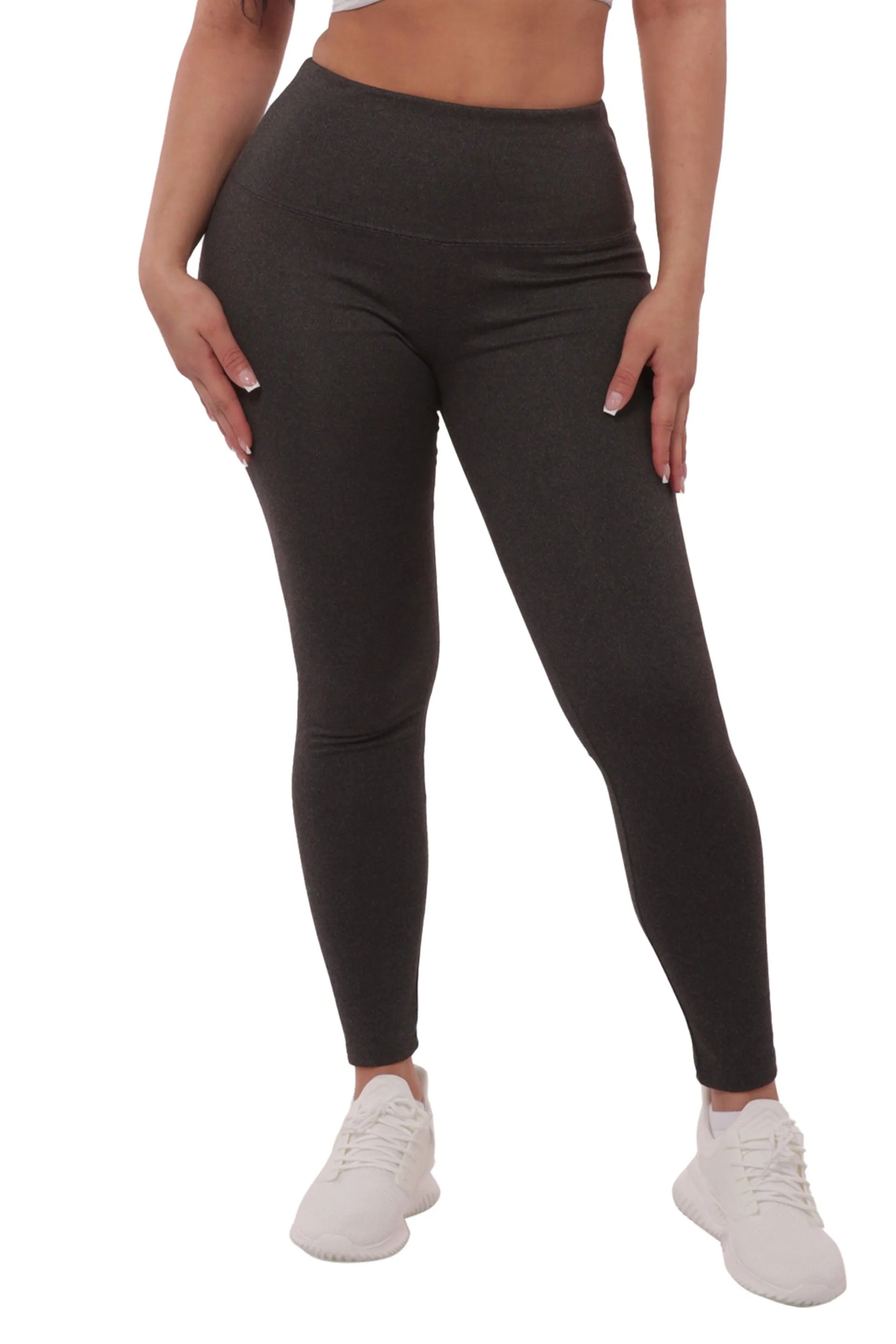 High Waist Tummy Control Sports Leggings - Charcoal