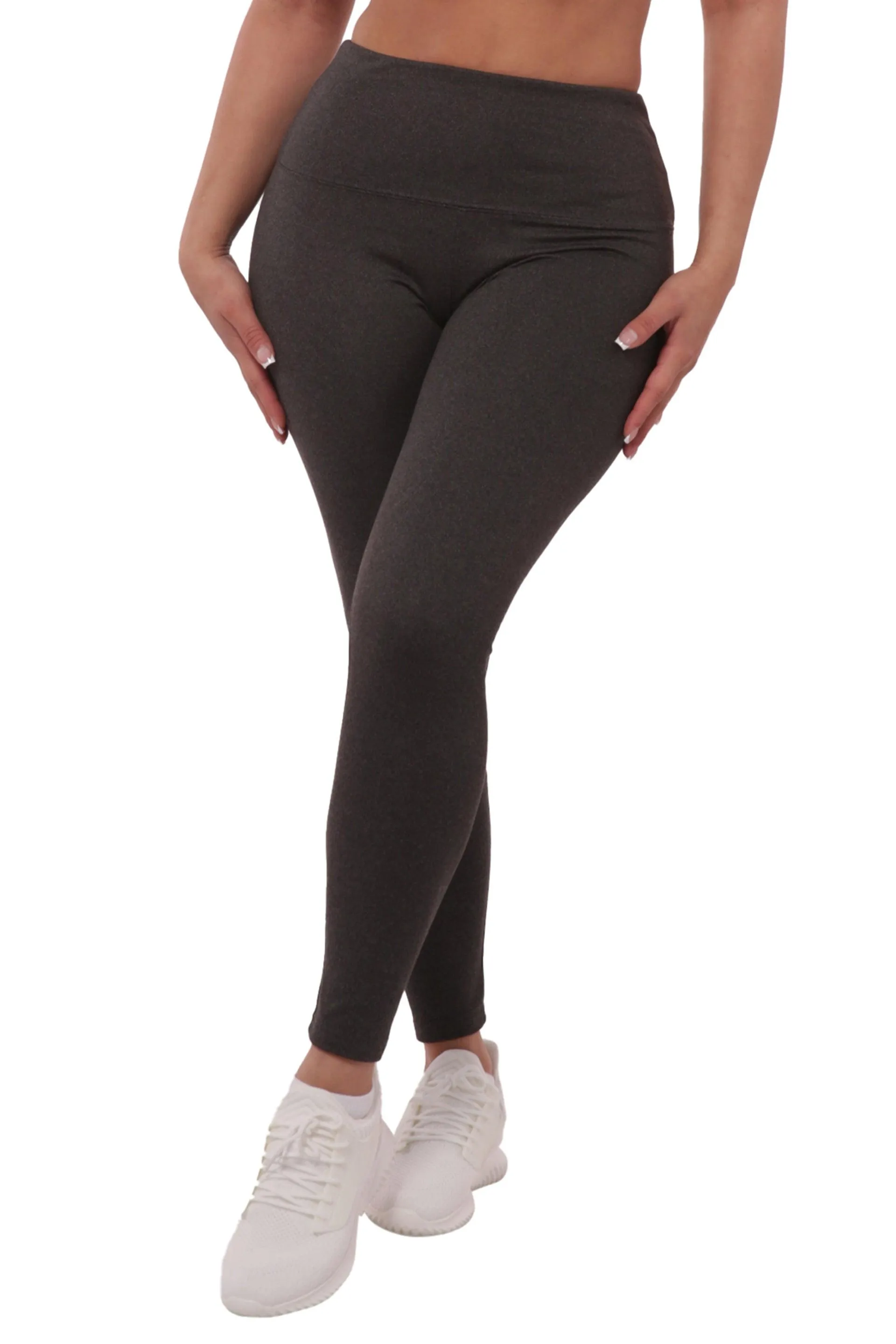 High Waist Tummy Control Sports Leggings - Charcoal