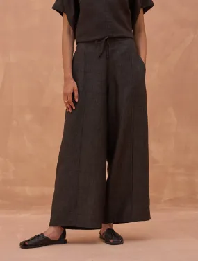 Liz Linen Pant - Charcoal