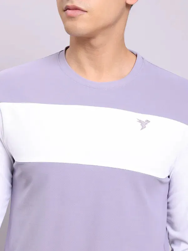 Men Colorblock Slim Fit Crew Neck T-shirt with TECHNOLITE