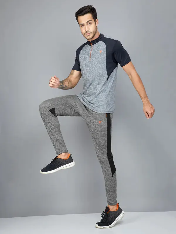 Men Colorblock Slim Fit Trackpants with TECHNO DRY