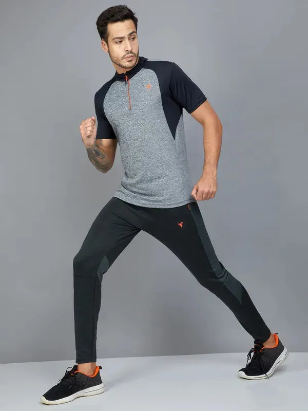 Men Colorblock Slim Fit Trackpants with TECHNO DRY