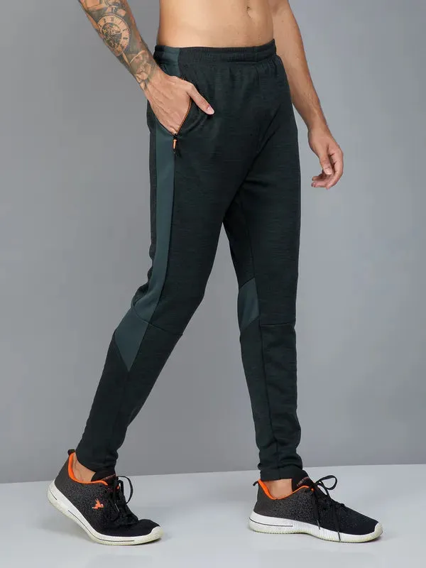 Men Colorblock Slim Fit Trackpants with TECHNO DRY