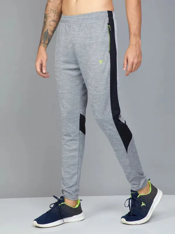 Men Colorblock Slim Fit Trackpants with TECHNO DRY