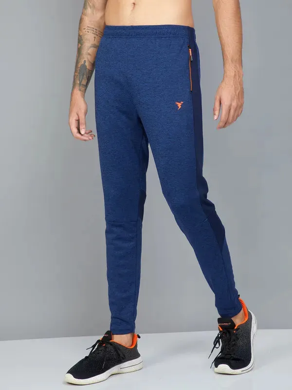 Men Colorblock Slim Fit Trackpants with TECHNO DRY