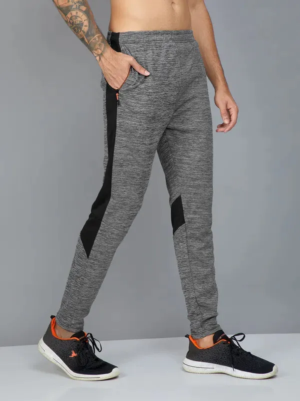 Men Colorblock Slim Fit Trackpants with TECHNO DRY