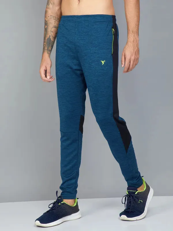 Men Colorblock Slim Fit Trackpants with TECHNO DRY