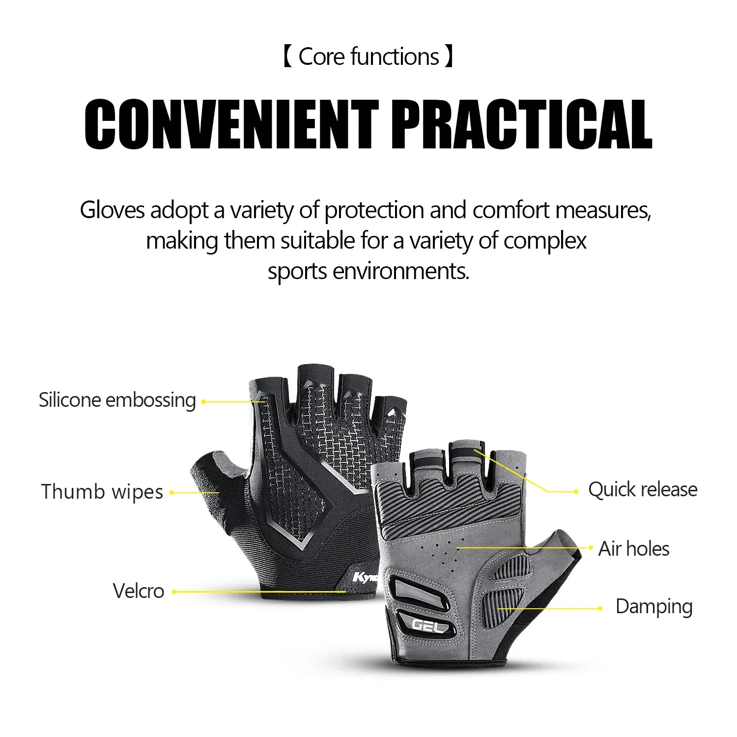 New Half-Finger Mens And Womens Cycling Gloves Liquid Silicone Shock-Absorbing Breathable Sports Bike Fitness Gloves