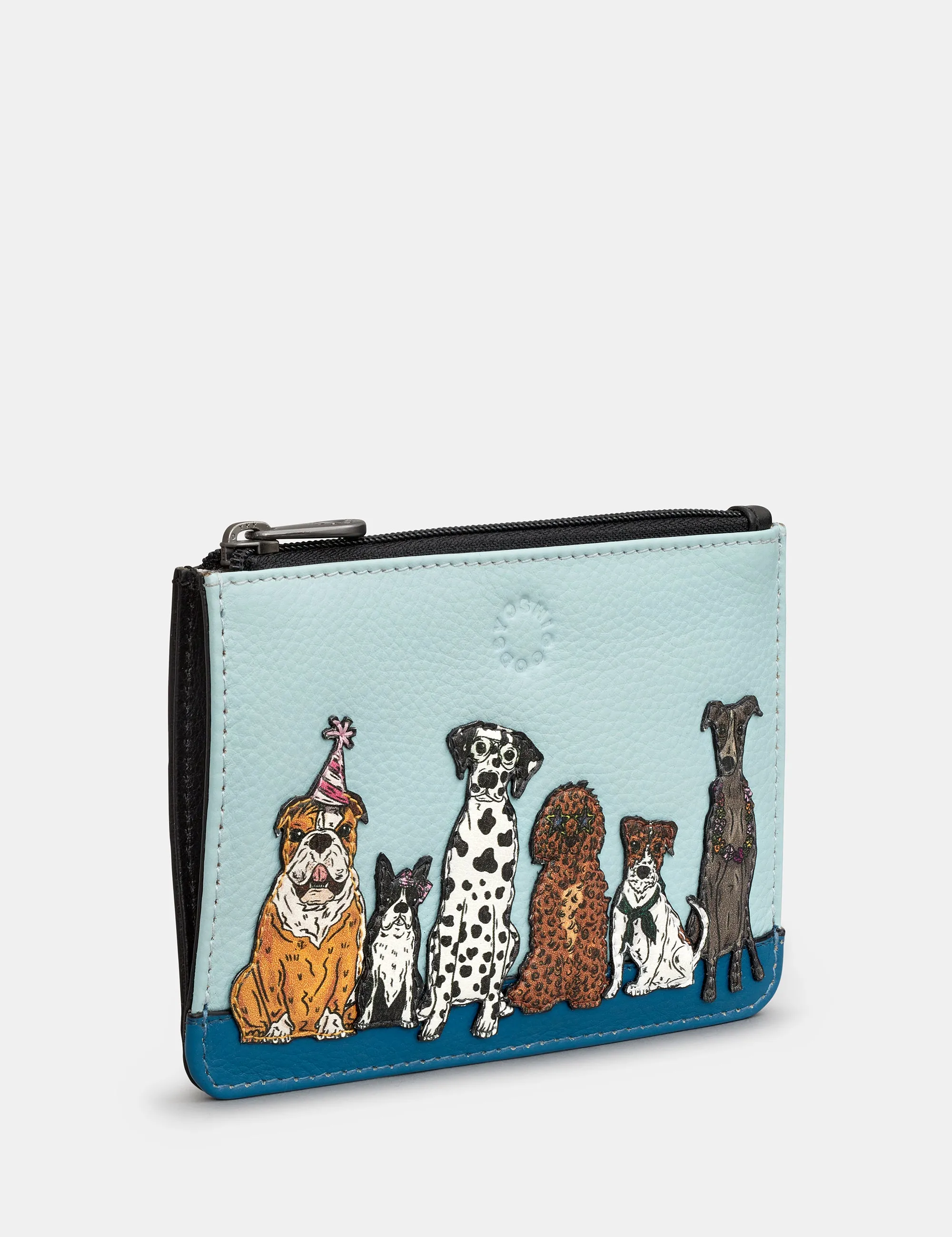 Party Dogs Leather Zip Top Purse