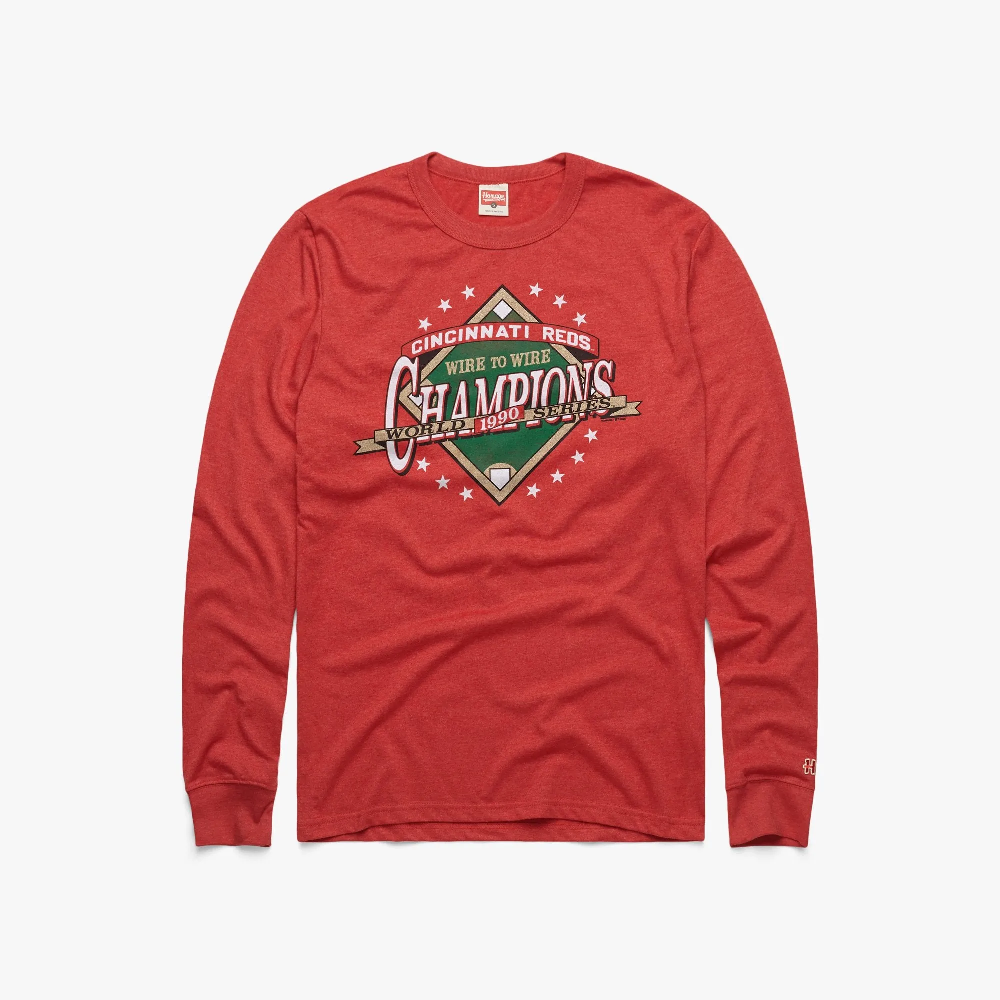 Reds 1990 World Series Champs Long Sleeve Tee