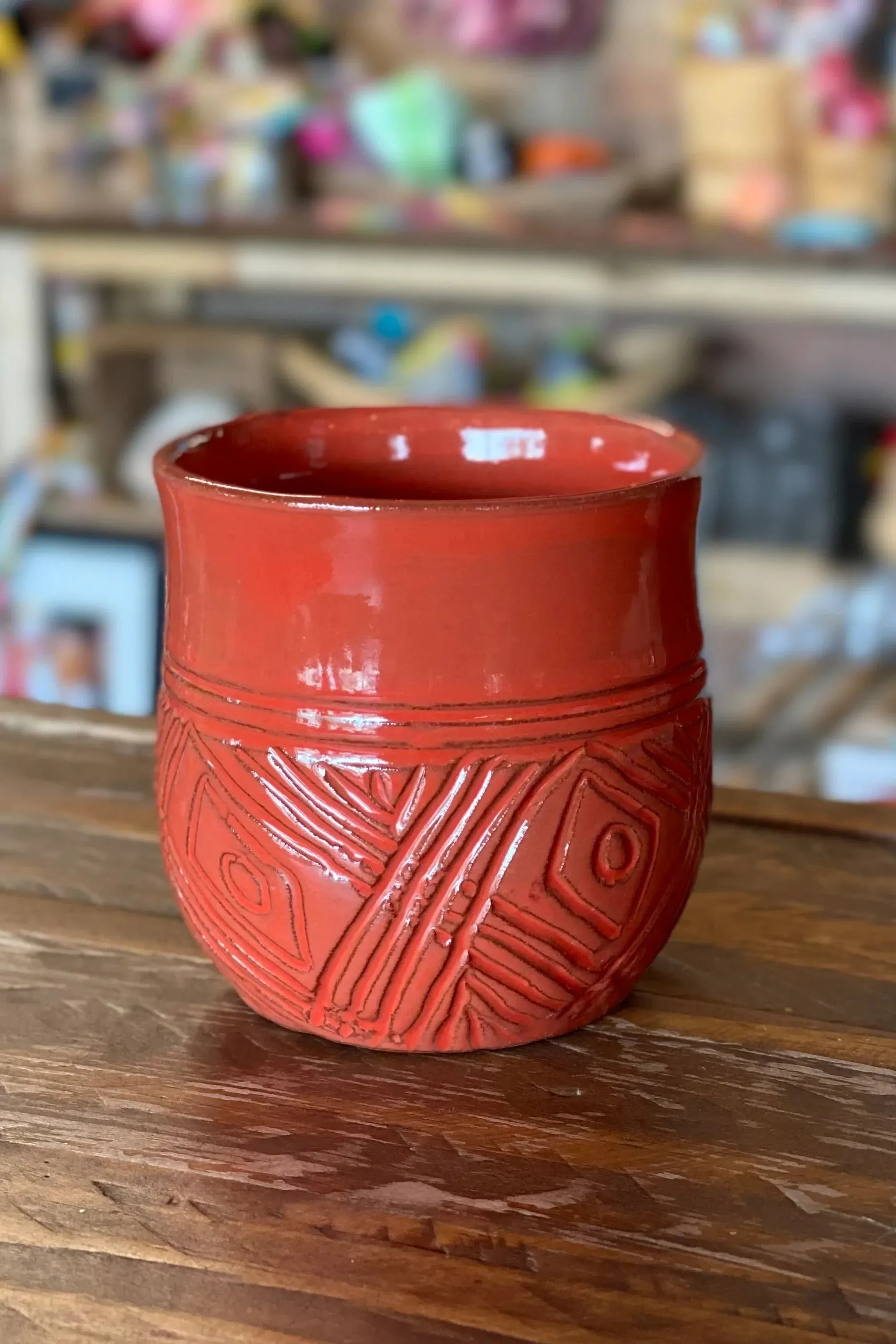 Short Taino Wine Tumbler