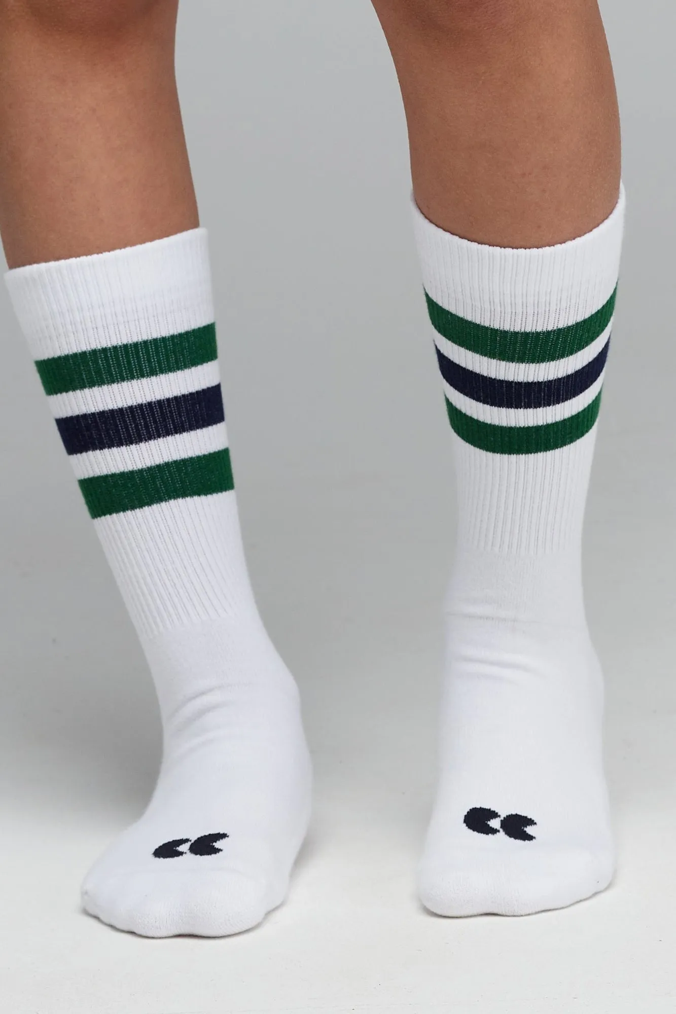 Sports Cotton Sock Calf 3 Pack - Blue Stripe