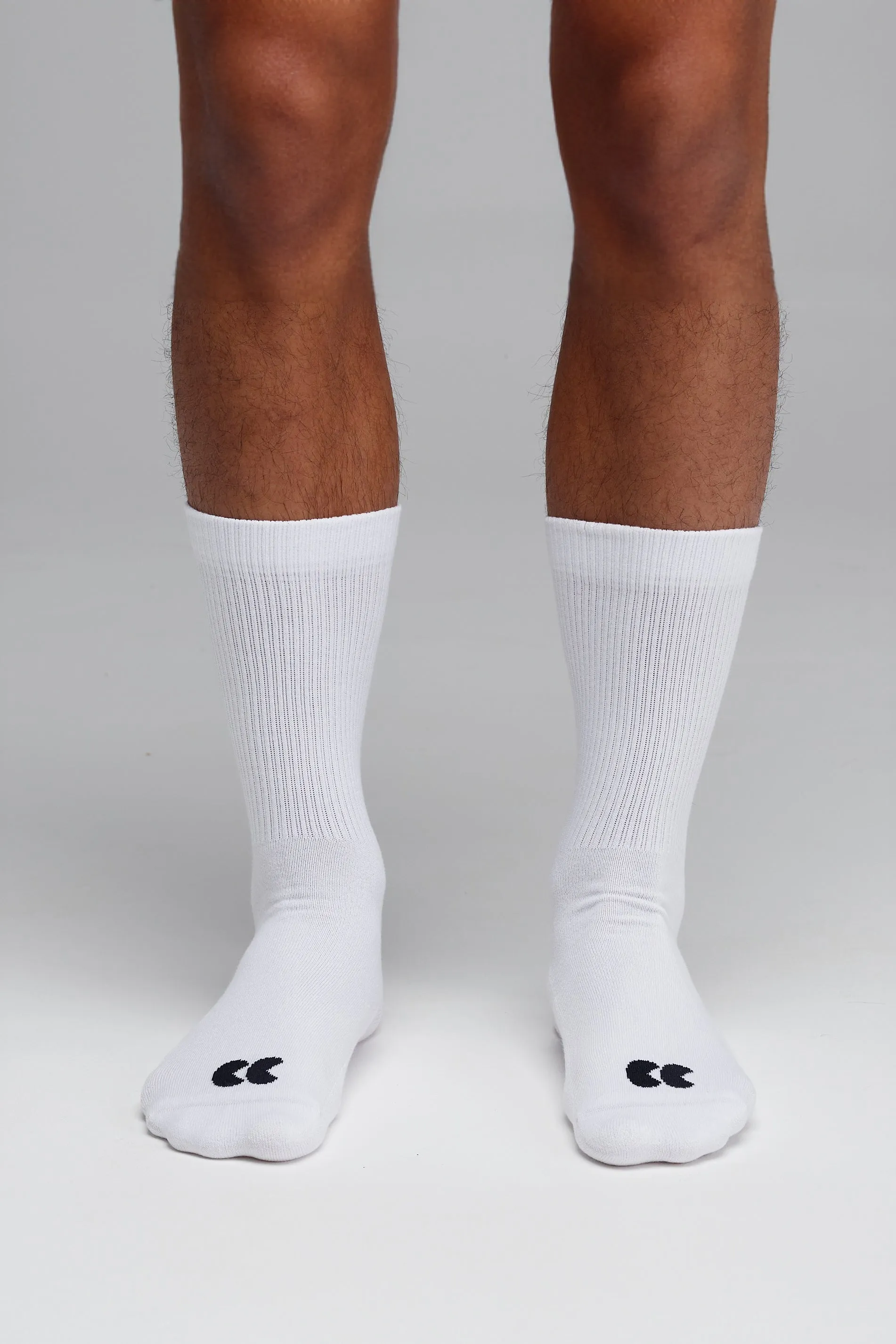 Sports Cotton Sock Calf 3 Pack - White