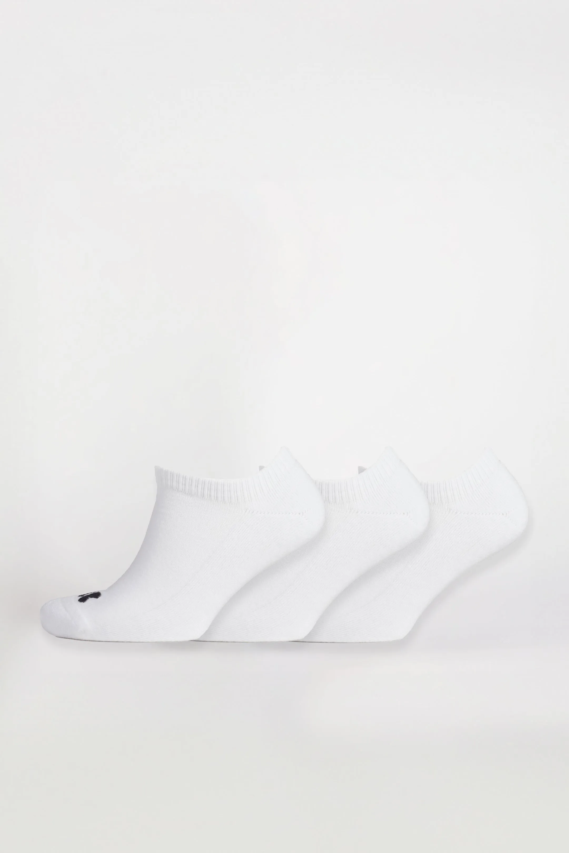 Sports Cotton Sock No Show 3 pack - White