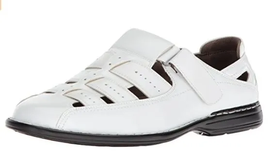 Stacy Adams Men's Bridgeport Closed Toe Fisherman Sandal White