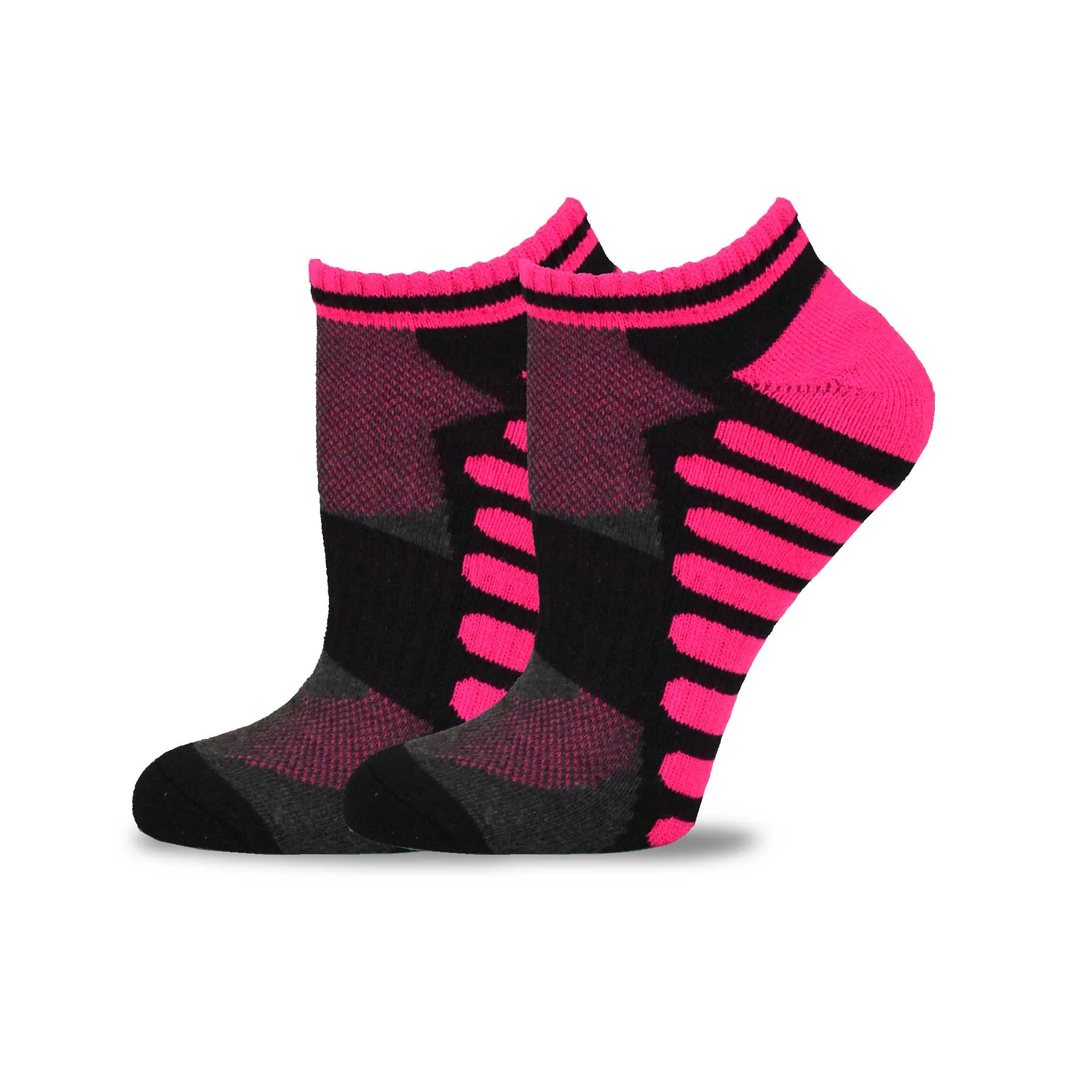 TeeHee Socks Women's Golf Polyester No Show Mash Top and Cushion 6-Pack (11893)