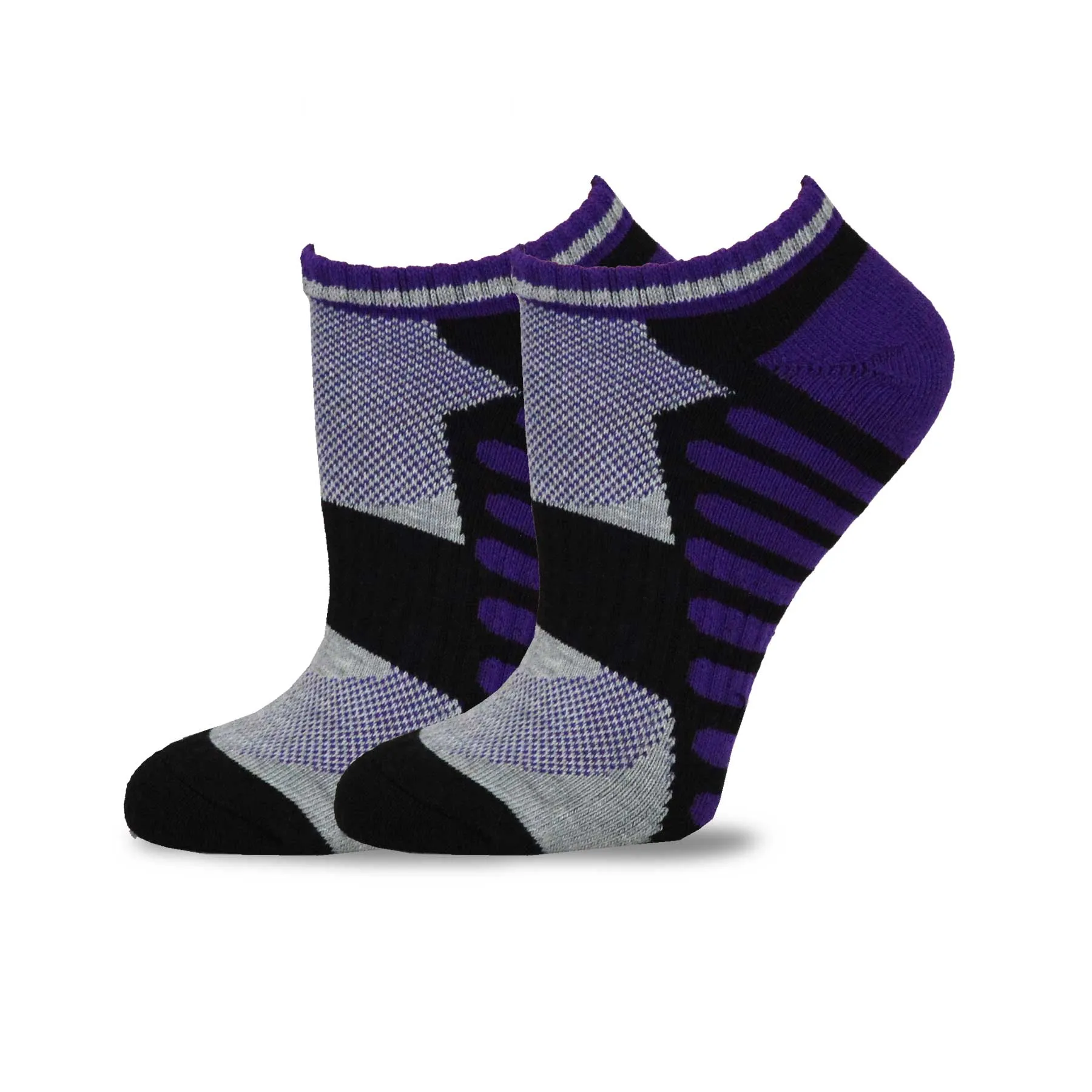 TeeHee Socks Women's Golf Polyester No Show Mash Top and Cushion 6-Pack (11893)