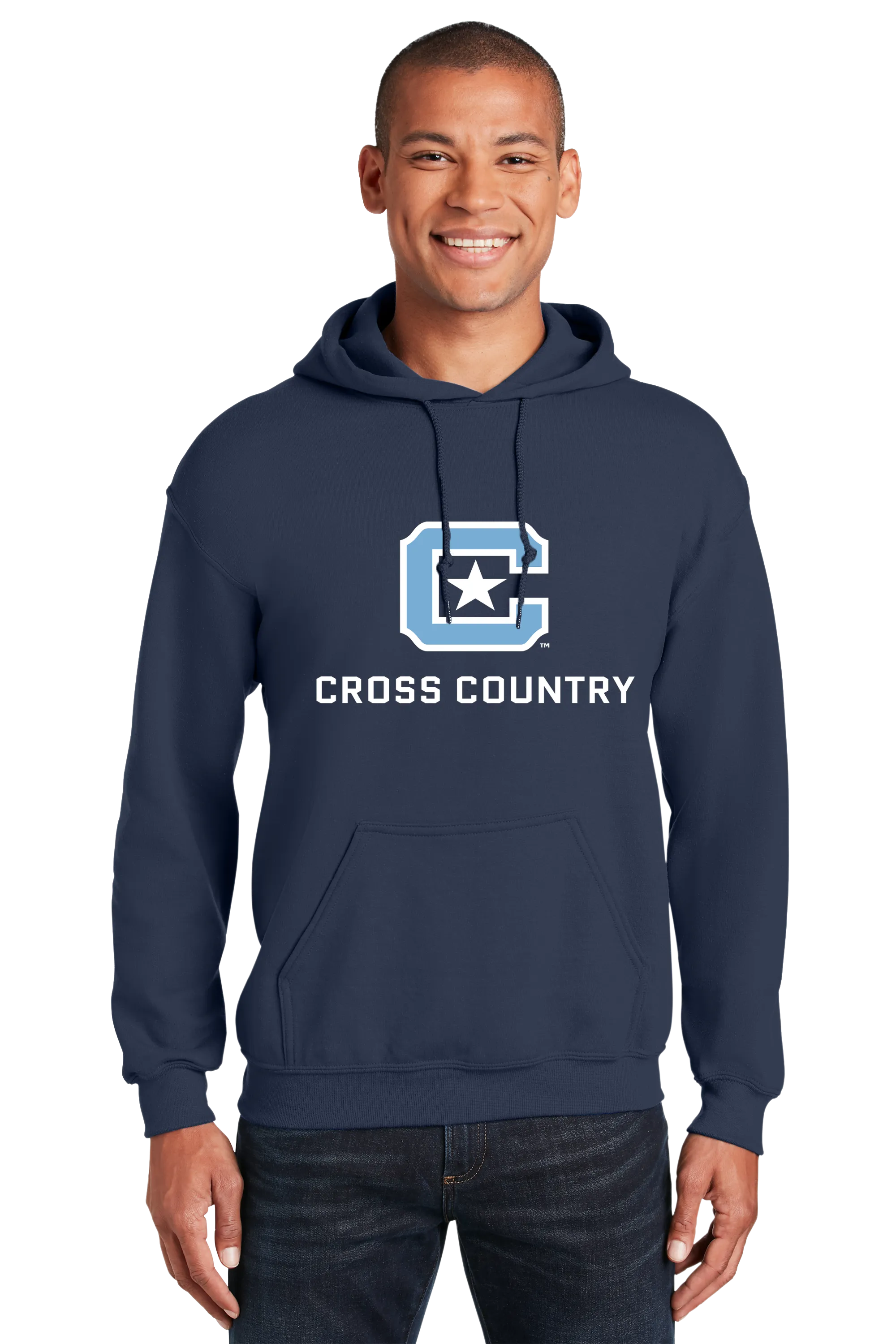 The Citadel Block C Star logo, Sports - Cross Country,  Heavy Blend™ Hooded Unisex Sweatshirt